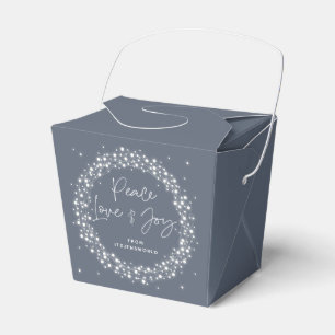 Blue Peace Liebe+Frohe Weihnachten Funkelnde Licht Geschenkschachtel