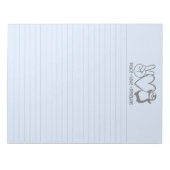 Blue Peace Liebe Pinguine in Notepad Notizblock (Vorderseite)