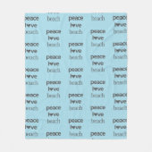 Blue Peace Love Beach - Coastal Life Soft Cozy Fleecedecke (Vorderseite)