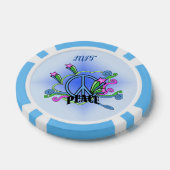 Blue Peace Schild Extravagante farbige Rollen Star Pokerchips (Einzeln)