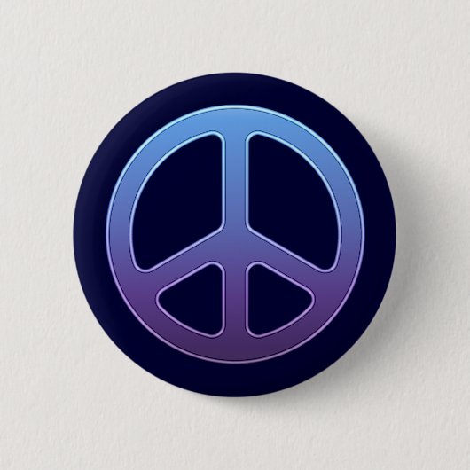 Blue Peace Sign Button (Vorderseite)