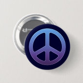 Blue Peace Sign Button (Vorne & Hinten)