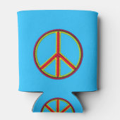 Blue Peace Sign Can Cooler Dosenkühler (Rückseite)
