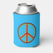 Blue Peace Sign Can Cooler Dosenkühler (Kanne Rückseite)