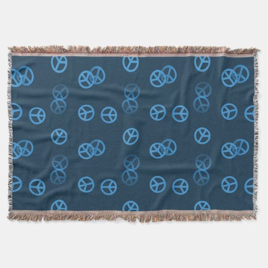 Blue Peace Sign Decke (Vorderseite)