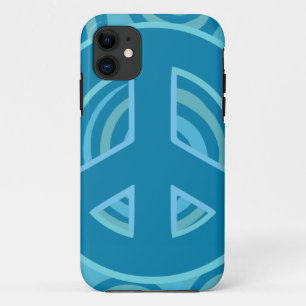 Blue Peace Sign Design Case-Mate iPhone Hülle