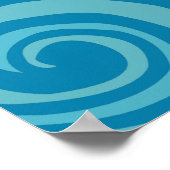 Blue Peace Sign Design Poster (Ecke)