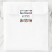 Blue Peace Sign Design Quadratischer Aufkleber (Tasche)