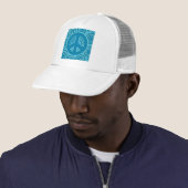 Blue Peace Sign Design Truckerkappe (Beispiel)