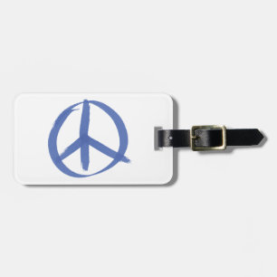 Blue Peace Sign Gepäckanhänger