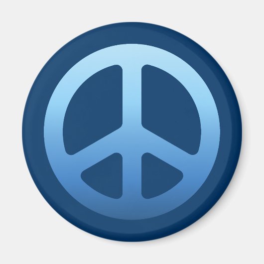 Blue Peace Sign Magnet (Vorne)