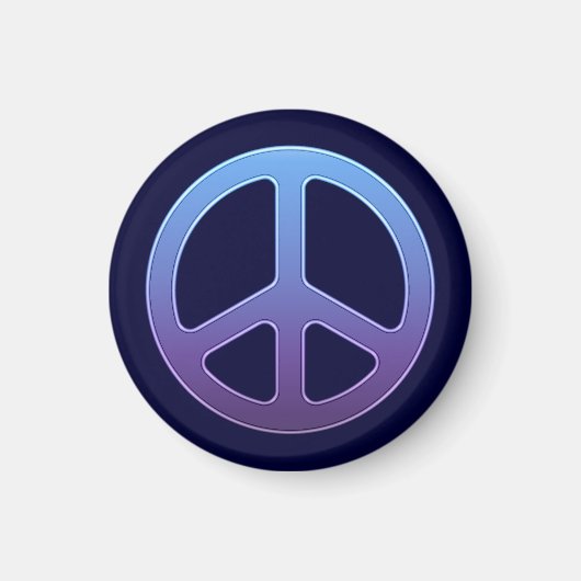 Blue Peace Sign Magnet (Vorne)