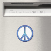 Blue Peace Sign Magnet (In Situ (Geschirrspüler))