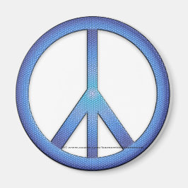 Blue Peace Sign Magnet