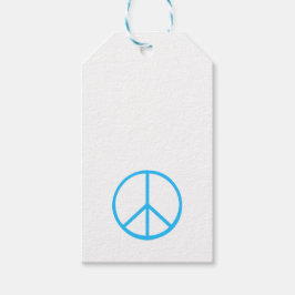 Blue Peace Sign Modern Retro Fun Geschenkanhänger