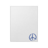 Blue Peace Sign Notizblock (Rotiert)