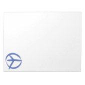 Blue Peace Sign Notizblock (Vorderseite)
