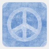 Blue Peace Sign Sticker (Vorderseite)