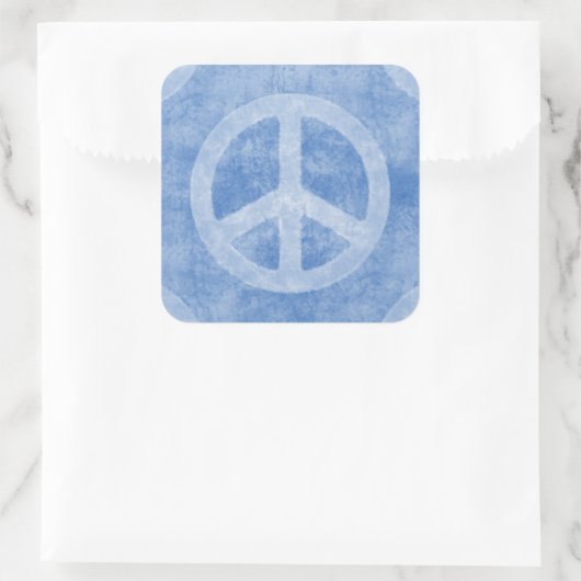 Blue Peace Sign Sticker (Tasche)