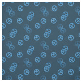 Blue Peace Sign Stoff (Muster)