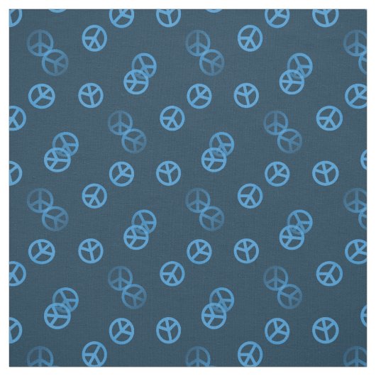Blue Peace Sign Stoff (Muster)