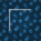 Blue Peace Sign Stoff (Kachel)