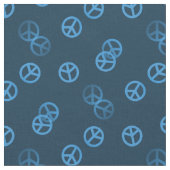 Blue Peace Sign Stoff (Nahaufnahme)