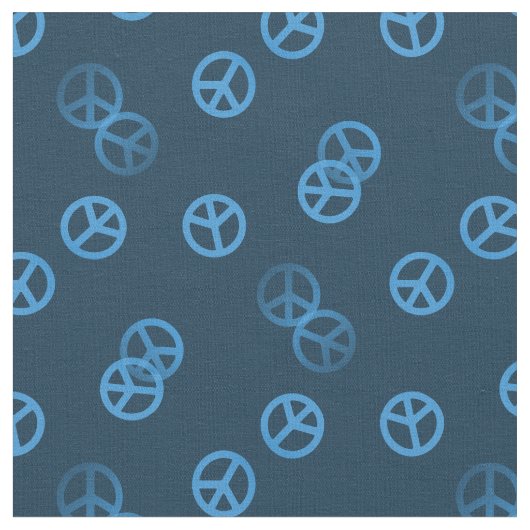 Blue Peace Sign Stoff (Nahaufnahme)