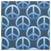 Blue Peace Sign Stoff (Muster)
