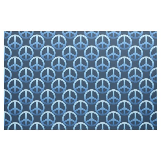 Blue Peace Sign Stoff (Fat Quarter (45,7 x 55,9 cm))