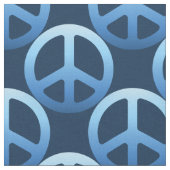 Blue Peace Sign Stoff (Nahaufnahme)
