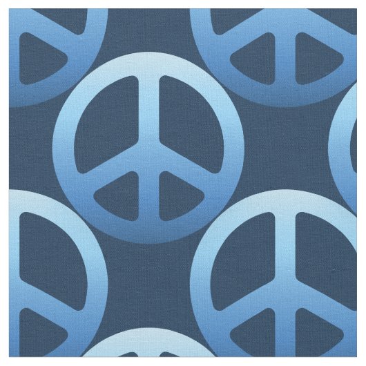 Blue Peace Sign Stoff (Nahaufnahme)