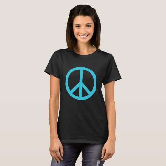 Blue Peace Sign T-Shirt (Vorne ganz)