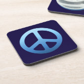 Blue Peace Sign Untersetzer (Linke Seite)