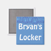 Blue Peace Signs Personalisiert Locker Magnet (Vorderseite/Rückseite)