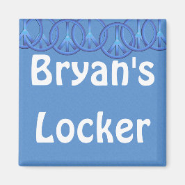 Blue Peace Signs Personalisiert Locker Magnet