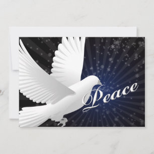 Blue Peace Taube Business Holiday Greetings Feiertagskarte