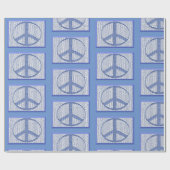 Blue Peace Zeichen Geschenkpapier (Flach)