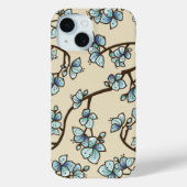 Blue Peach Cherry Blossom Parco Tassino Case-Mate iPhone Hülle (Rückseite)