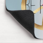 Blue Peach Gefärbte Krawatte Gold Peace Sign Be Pe Mousepad (Ecke)