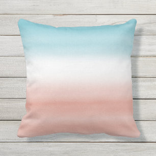 Blue Peach Ombre Kissen
