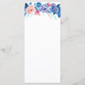 Blue Peach Rose Bouquet Wedding Program Programm (Rückseite)