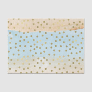 Blue Peach Watercolor Gold Confetti Dosen Streifen Seidenpapier