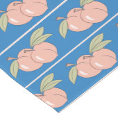 Blue Peaches Pattern Blue Table Runner Mittelgroßer Tischläufer (Ecke)