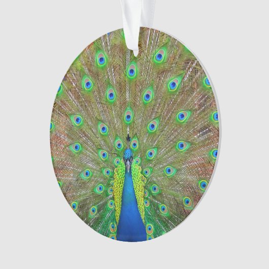 Blue Peacock #3 Ornament (Vorderseite)