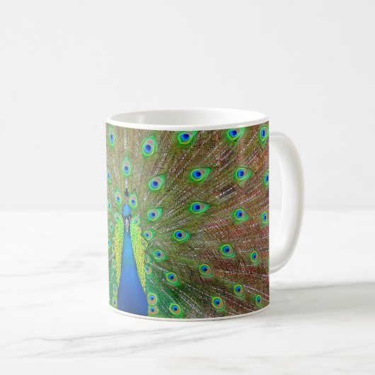 Blue Peacock #3 Tasse (VorderseiteRechts)