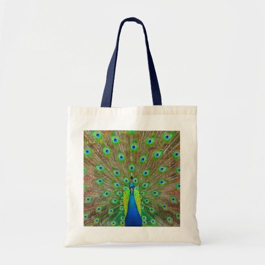 Blue Peacock #3 Tote Bag Tragetasche (Vorne)