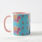 Blue Peacock Aqua Rose Tasse (Links)