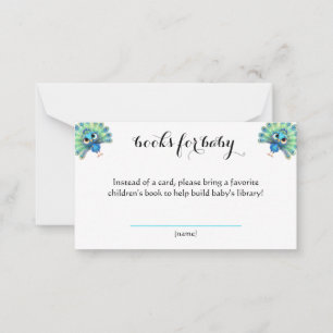 Blue Peacock Baby Duschbücher für Babykarte Mitteilungskarte