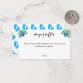 Blue Peacock Baby Duschdusche Windelwaschkarte Mitteilungskarte (Vorderseite/Rückseite Beispiel)